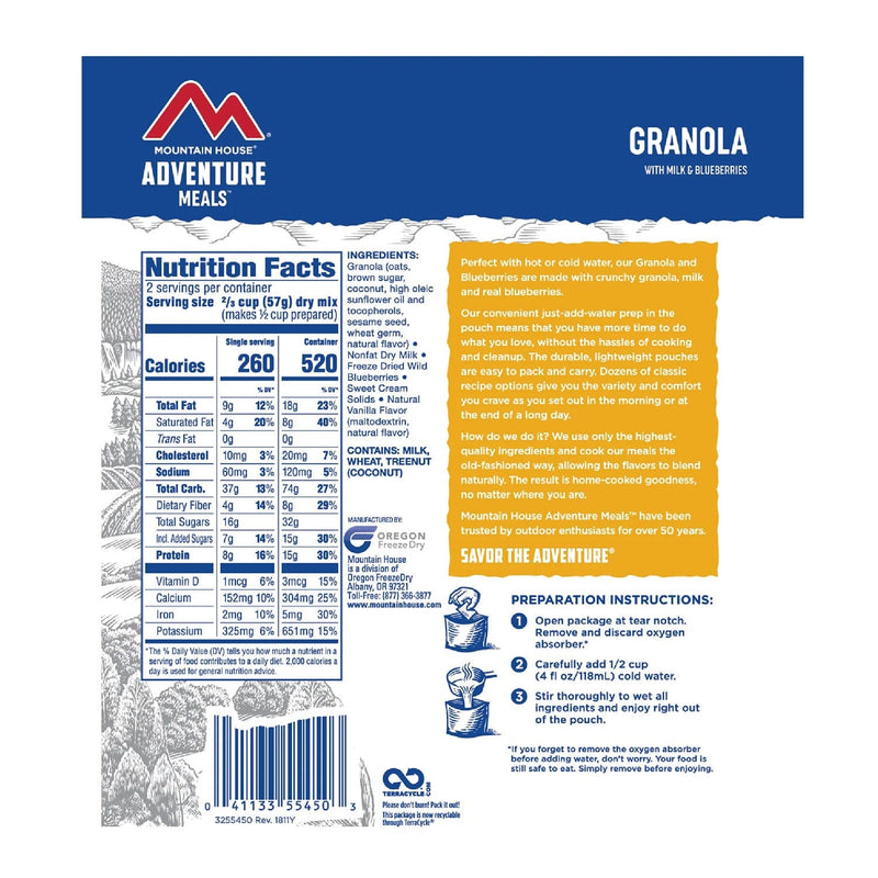 Load image into Gallery viewer, Mountain House Granola W/Blueberries
