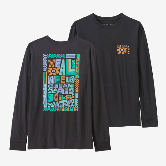 Patagonia Kid's Long Sleeve Regenerative Organic Certified Cotton Graphic T-Shirt