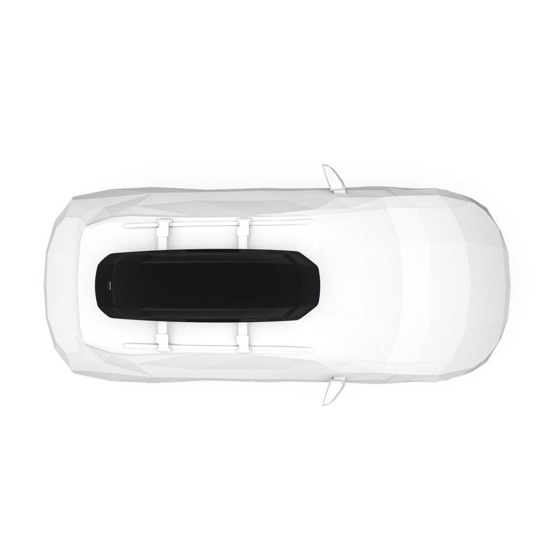 Load image into Gallery viewer, Top-down view of a white car with a black interior on a white background
