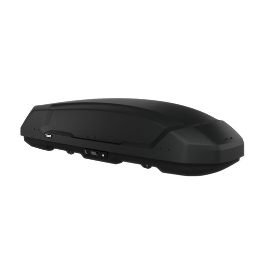 Black roof box on a white background