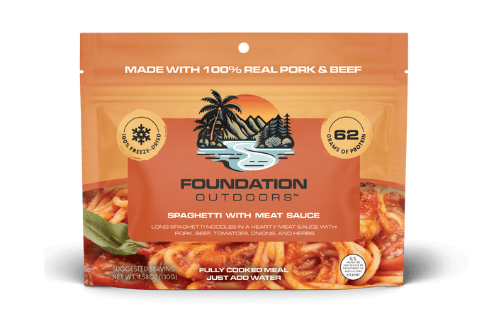 FOUNDATION Outdoors Spaghetti with Meat Sauce Meal