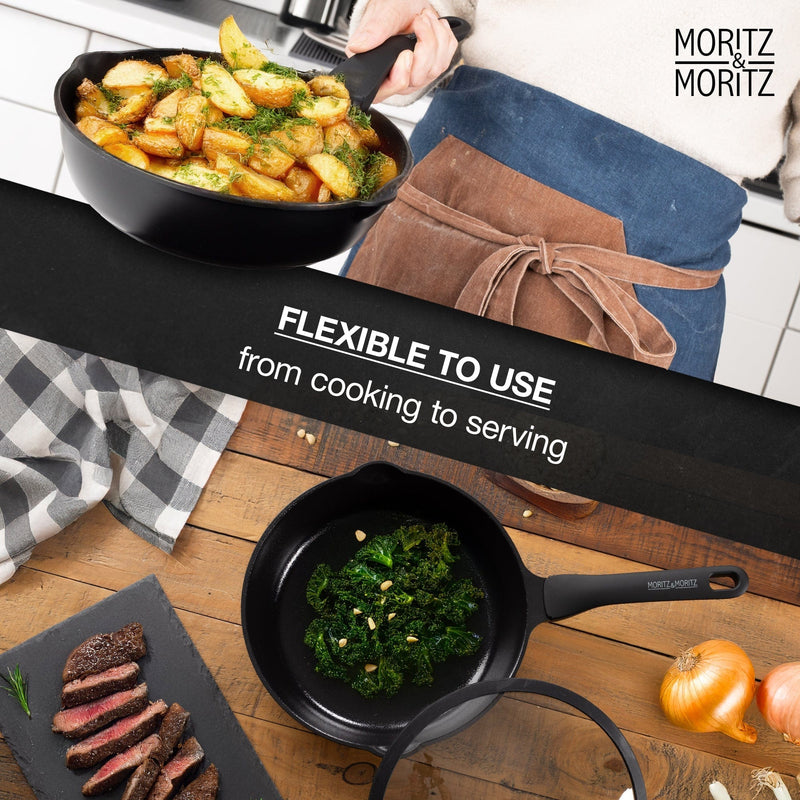 Load image into Gallery viewer, 11-inch Frying Pan with Lid by Moritz &amp; Moritz
