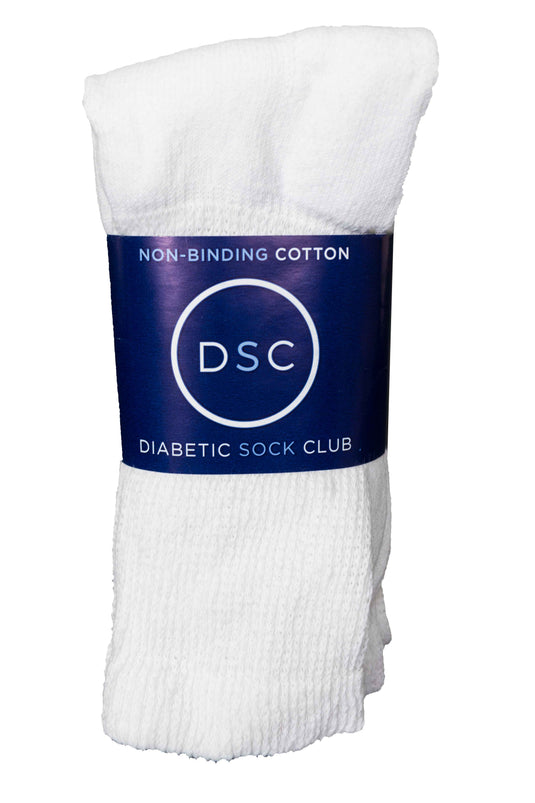 Diabetic Sock Club Women's Cotton Diabetic Crew Socks (6 Pair)