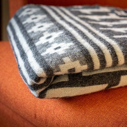 Alpaca Wool Throw Blanket - Alpaca Design by Alpaca Threadz