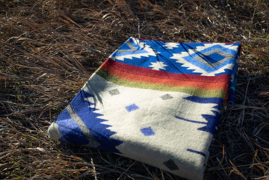 Andean Alpaca Wool Blanket - Ocean Breeze by Alpaca Threadz