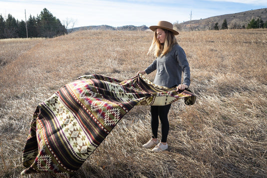 Andean Alpaca Wool Blanket - Cactus by Alpaca Threadz