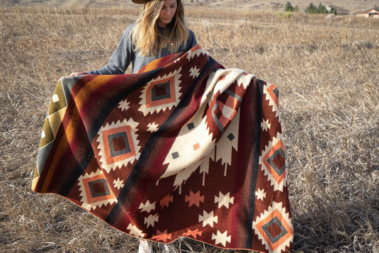 Andean Alpaca Wool Blanket - Western by Alpaca Threadz