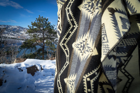 Andean Alpaca Wool Blanket - Slate by Alpaca Threadz