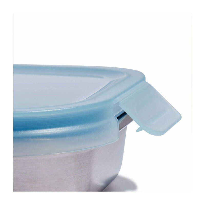 Load image into Gallery viewer, Collapsible blue silicone lid on a white background
