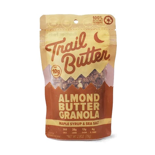 Load image into Gallery viewer, Trail Butter Maple Syrup &amp; Sea Salt Almond Butter Granola - Lil' Crunch 2.8 oz Bag
