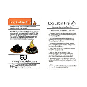 Grim Workshop Tip Card:Log Cabin Fire Tip Card