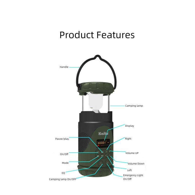 Load image into Gallery viewer, Kaito KL101 Emergency Camping Lantern &amp; Flashlight with AM/FM/NOAA Weather Radio
