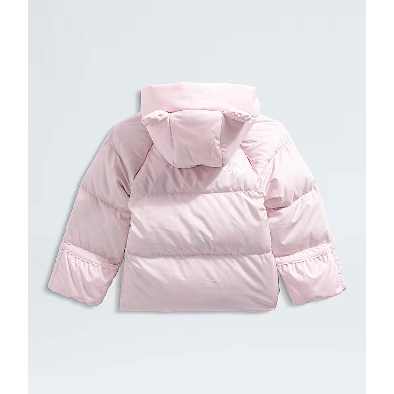 Load image into Gallery viewer, Pink puffer jacket on a light gray background
