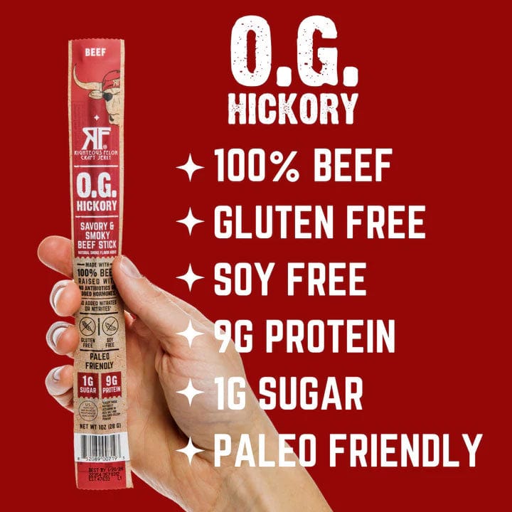 Load image into Gallery viewer, Righteous Felon O.G. Hickory Beef Stick
