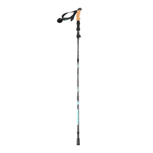 Yatta Life A001 Trekking Poles, carbon fiber, collapsible, cork grip, lightweight hiking gear.