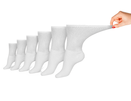 Diabetic Sock Club Women's Cotton Diabetic Crew Socks (6 Pair)