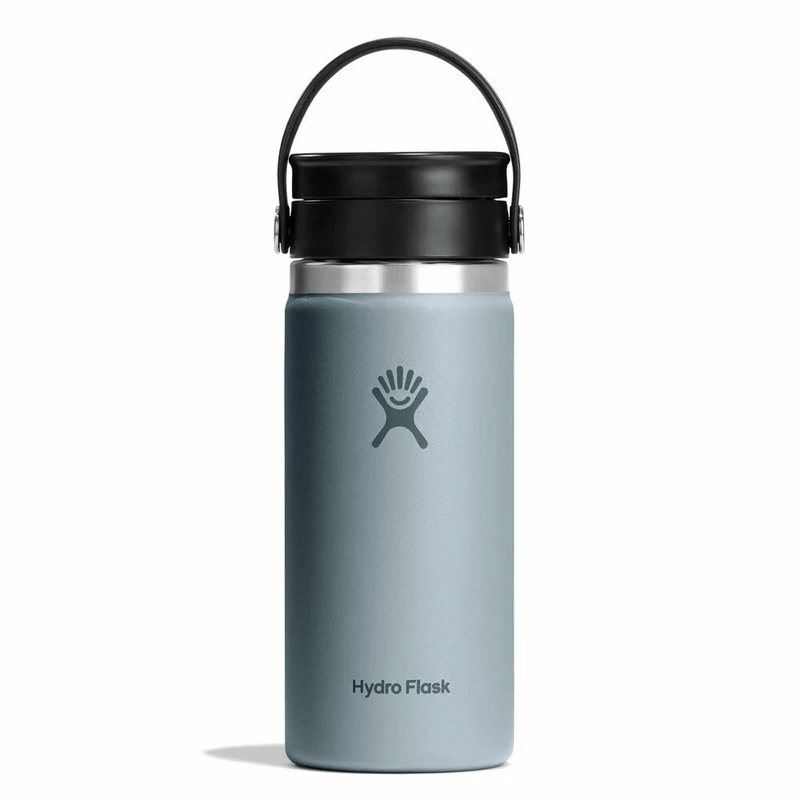 Load image into Gallery viewer, Gray Hydro Flask with black lid on a white background
