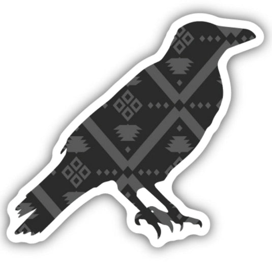 Patterned Raven Sticker