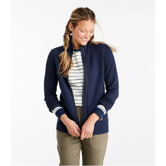 L.L. Bean Quilted Full-Zip Sweatshirt Women's Regular