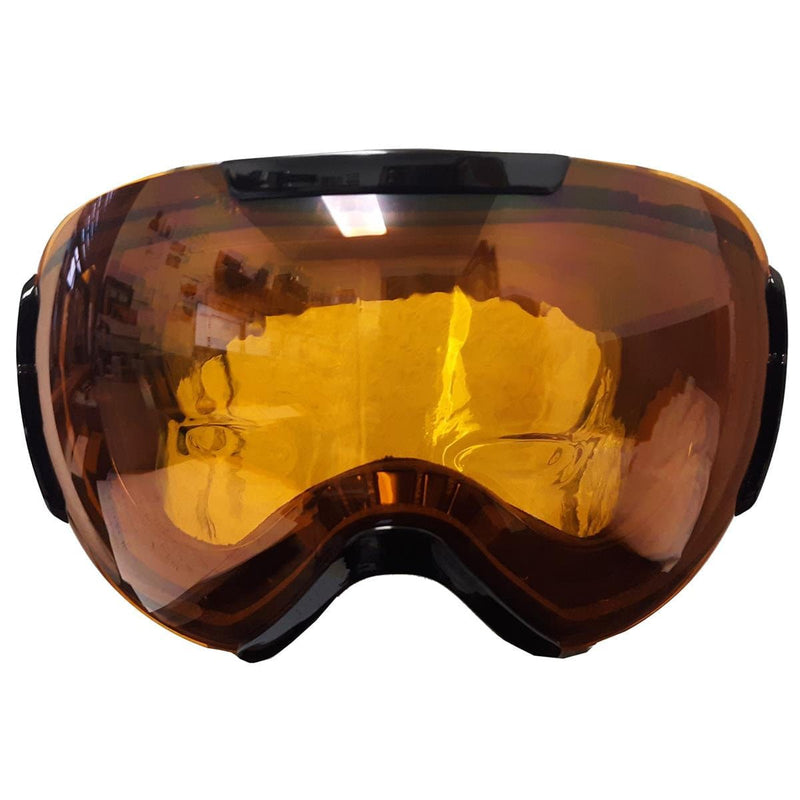 Load image into Gallery viewer, Brown ski goggles on a white background
