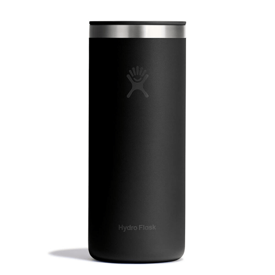 Black Hydro Flask tumbler on a white background