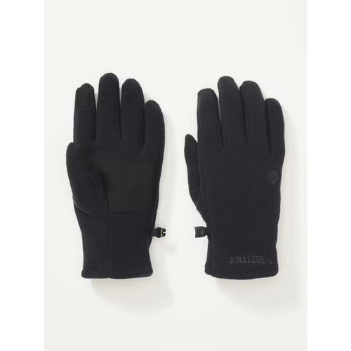Pair of black gloves on a white background