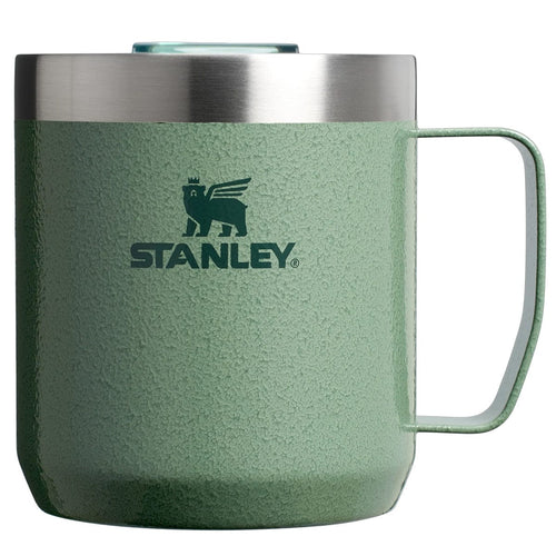 Green Stanley mug with a white background