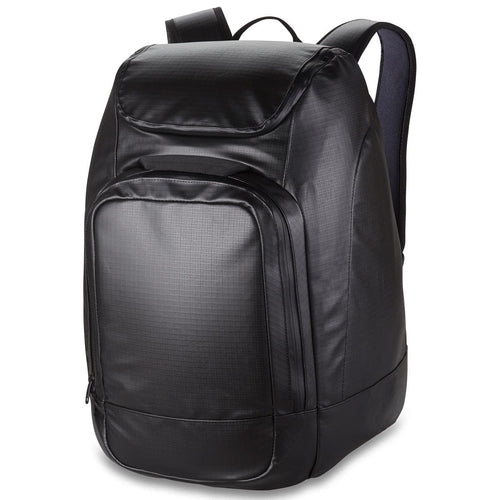 Black backpack on a white background
