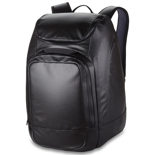Black backpack on a white background