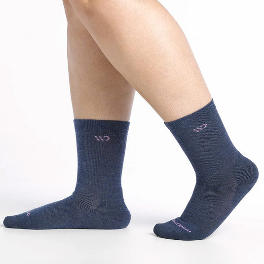 Wide Open Women's Solid Midweight Crew Sock