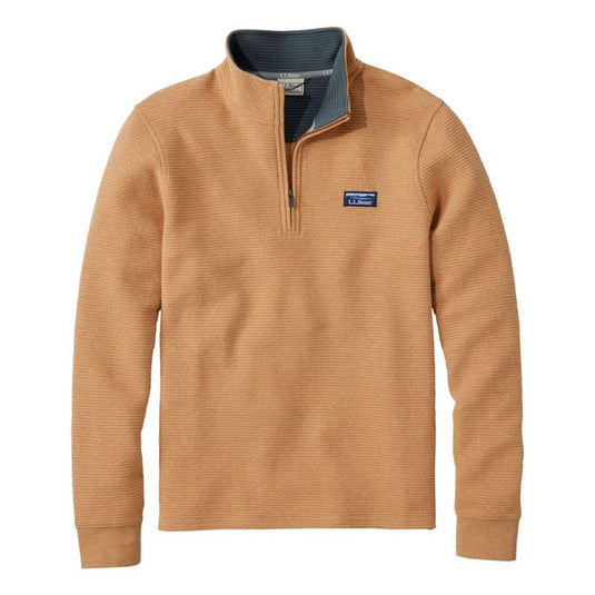 Brown pullover with a brand logo on a white background
