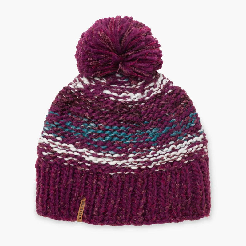 Load image into Gallery viewer, Knitted beanie with a pom-pom on a white background
