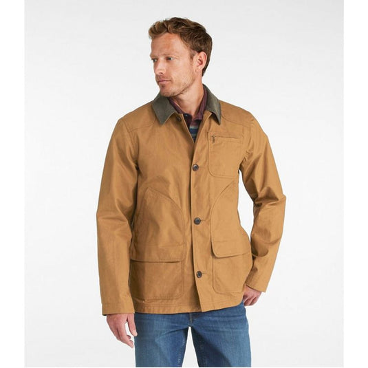 Man wearing a brown jacket with a white background