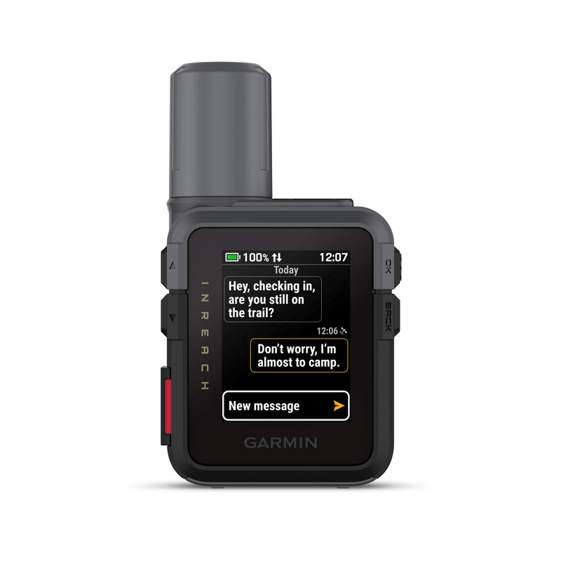Load image into Gallery viewer, Garmin InReach device with a message displayed on the screen against a white background
