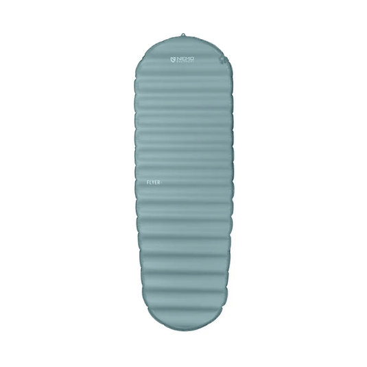 Blue sleeping pad on a white background