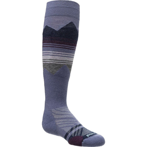 Knee-high sock with gradient pattern on a white background