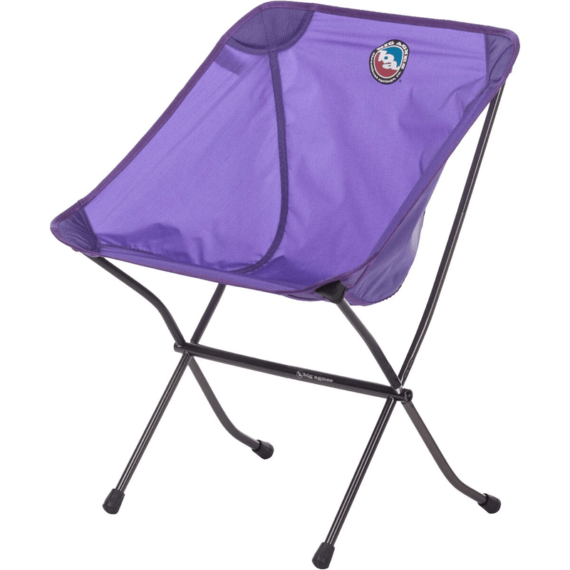 Load image into Gallery viewer, Purple folding chair with a brand logo on a white background
