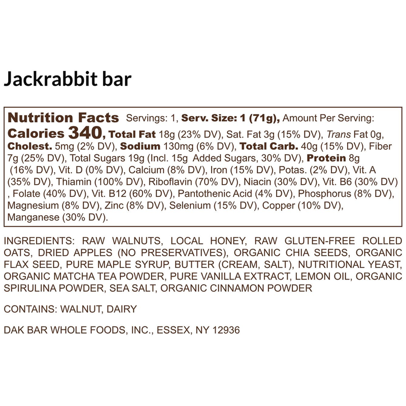 Load image into Gallery viewer, Dak Bar Jackrabbit - Apple, Lemon, Maple &amp; Walnut
