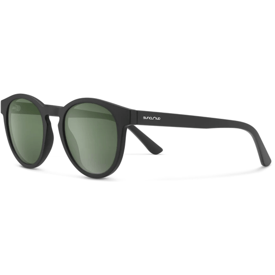Suncloud Barnes Polarized Sunglasses Matte Black\Polarized Gray Green