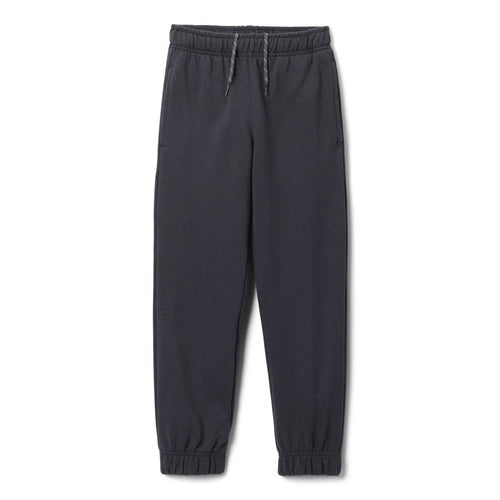 Dark gray sweatpants on a white background