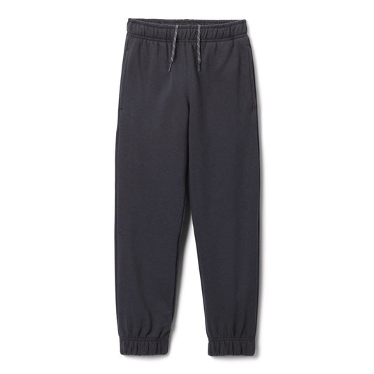 Dark gray sweatpants on a white background