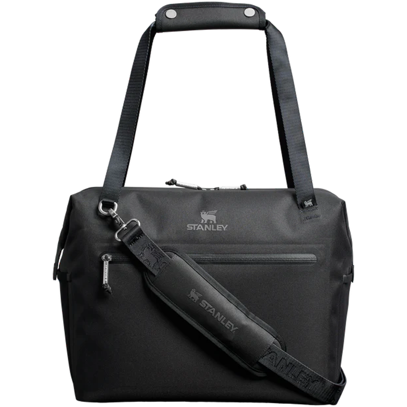 Load image into Gallery viewer, Black shoulder bag with Stanley logo on a white background
