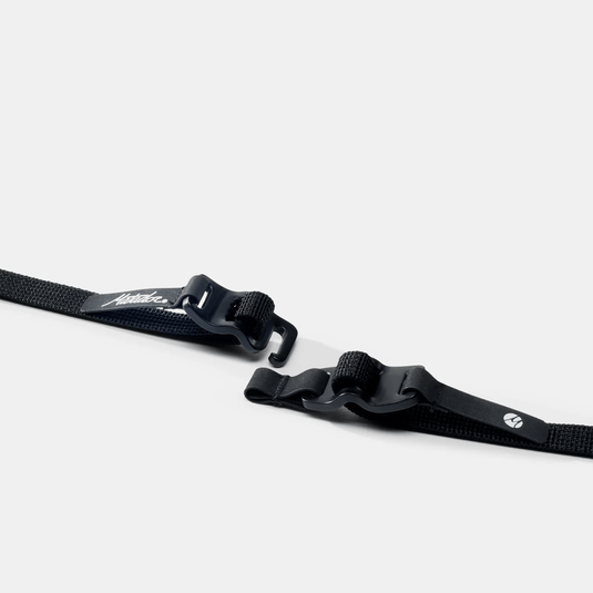 Strap with a brand logo on a white background