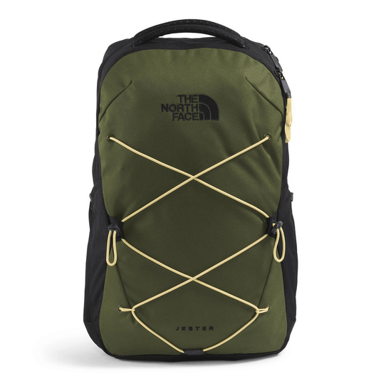 he north face jester backpack burnt olive green red orange The Unisex NF0A3VXF-A71 Duck Dark Hea- Premium Lounge NY The innovative front bungee system offers additional storage options The North Face Jester Backpack