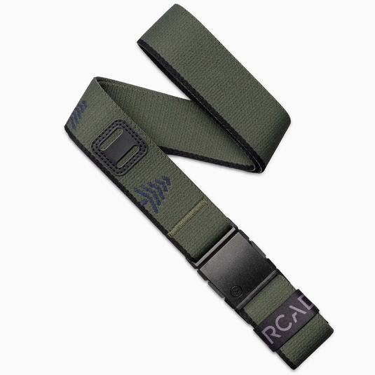 Green belt with black buckle on a white background