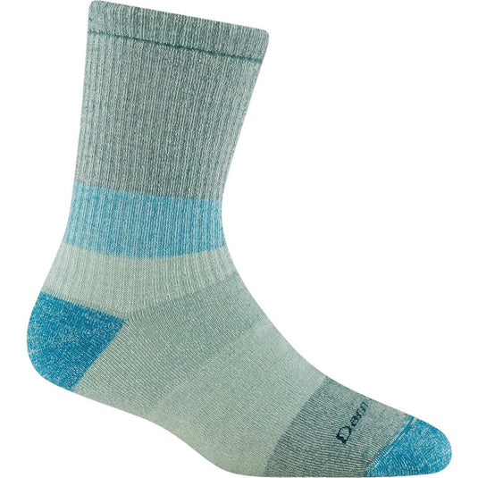 Green and blue sock on a white background