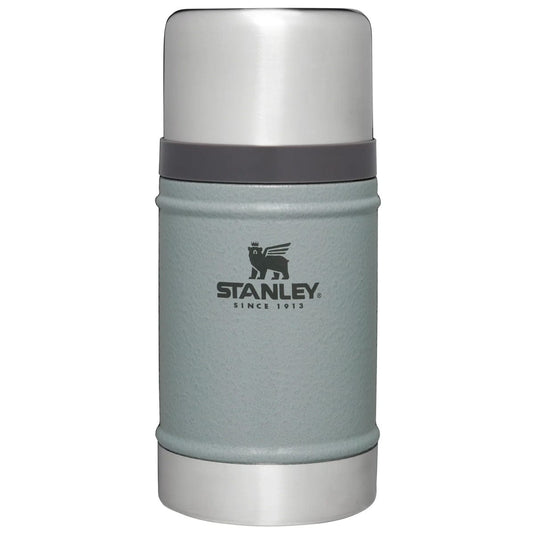 Stanley food jar with gray lid on a white background