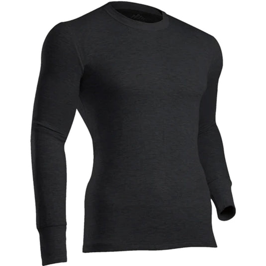 Black long-sleeve shirt on a white background