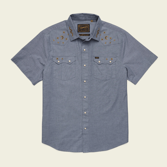 Howler Brothers Crosscut Deluxe Snapshirt - Noche de Paz Indigo Chambray