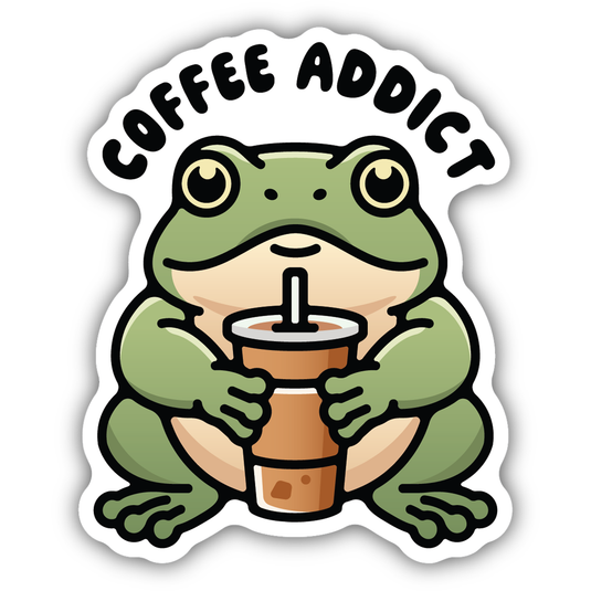 Stickers Northwest Coffee Addict Frog